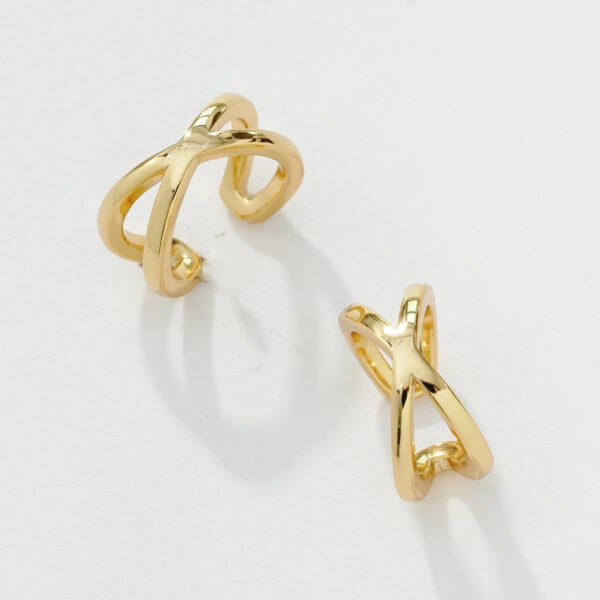 Pozlacené Ear Cuff Linka