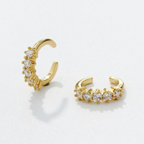 Pozlacené Ear Cuff se Zirkony
