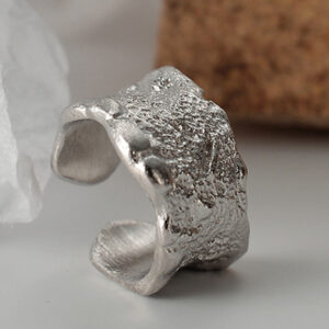 Stříbrné Ear Cuff Tepané velké