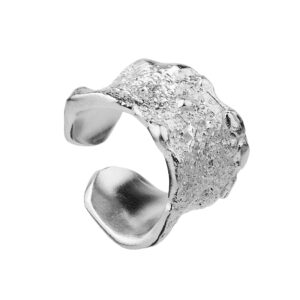 Stříbrné Ear Cuff Tepané velké