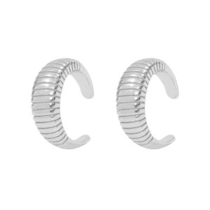 Stříbrné Ear Cuff Stripe