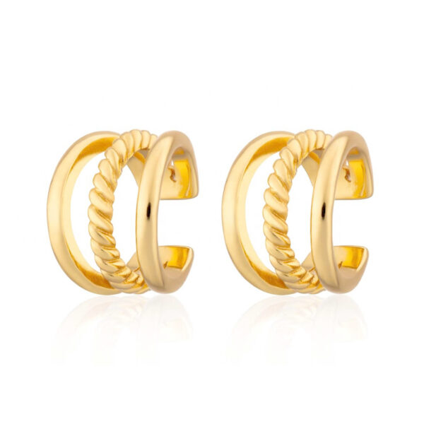 Pozlacené Ear Cuff Linka