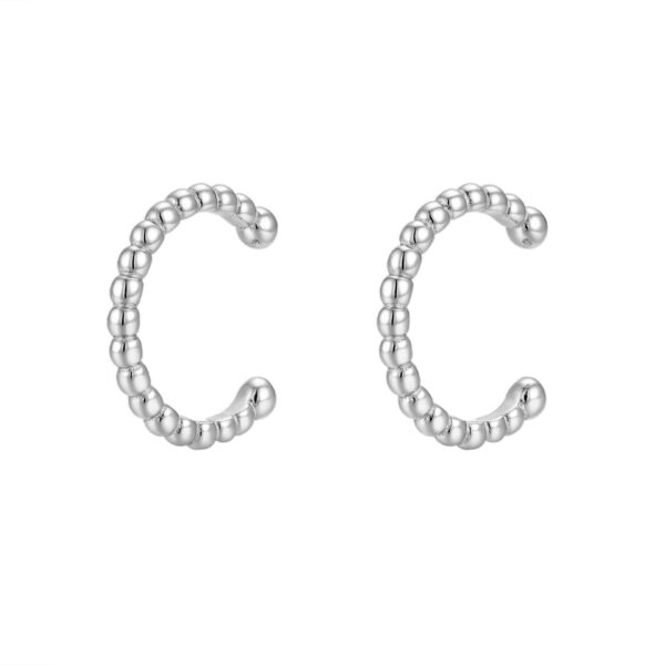Stříbrné Ear Cuff Kuličkové