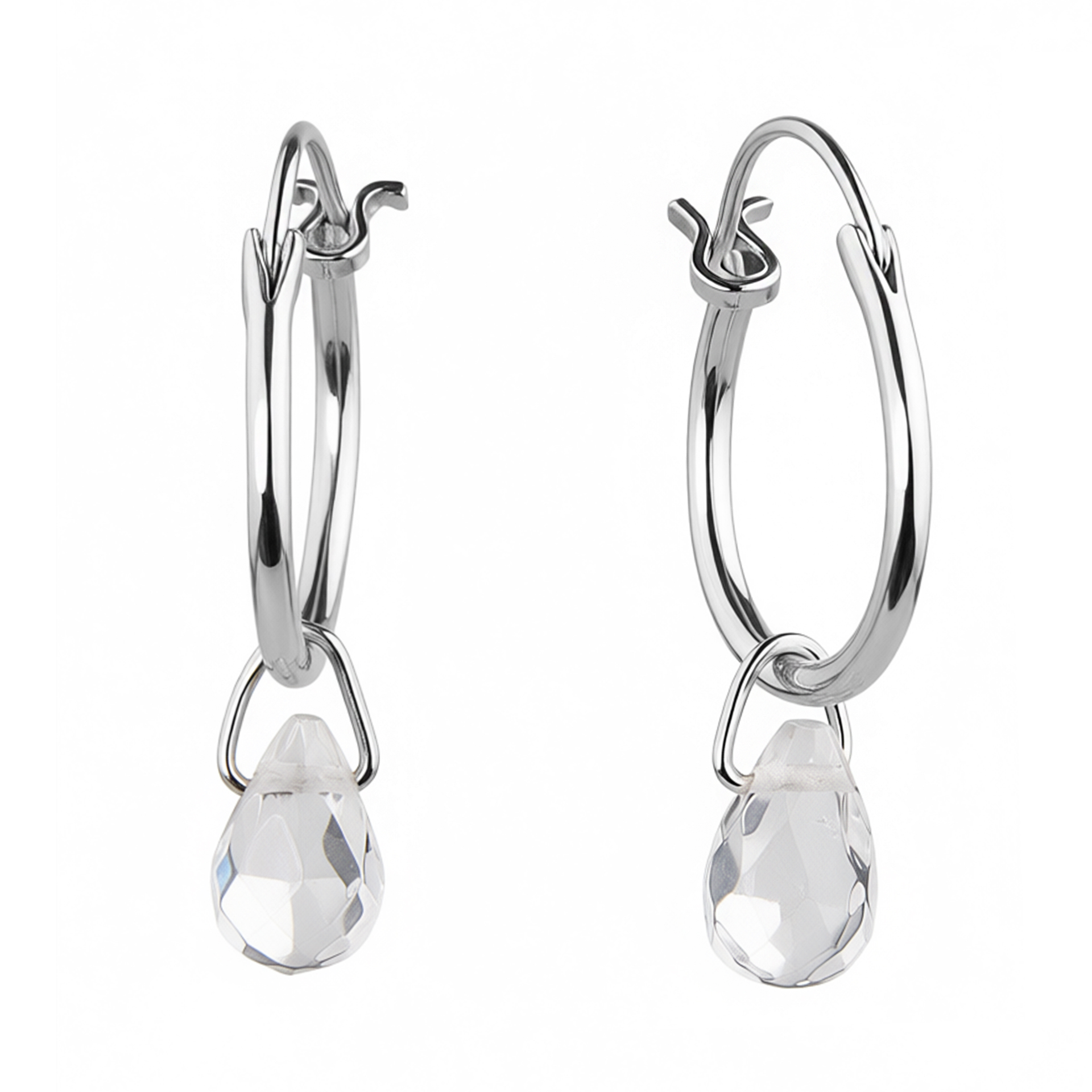 Stříbrné náušnice s Křišťálem kapky
