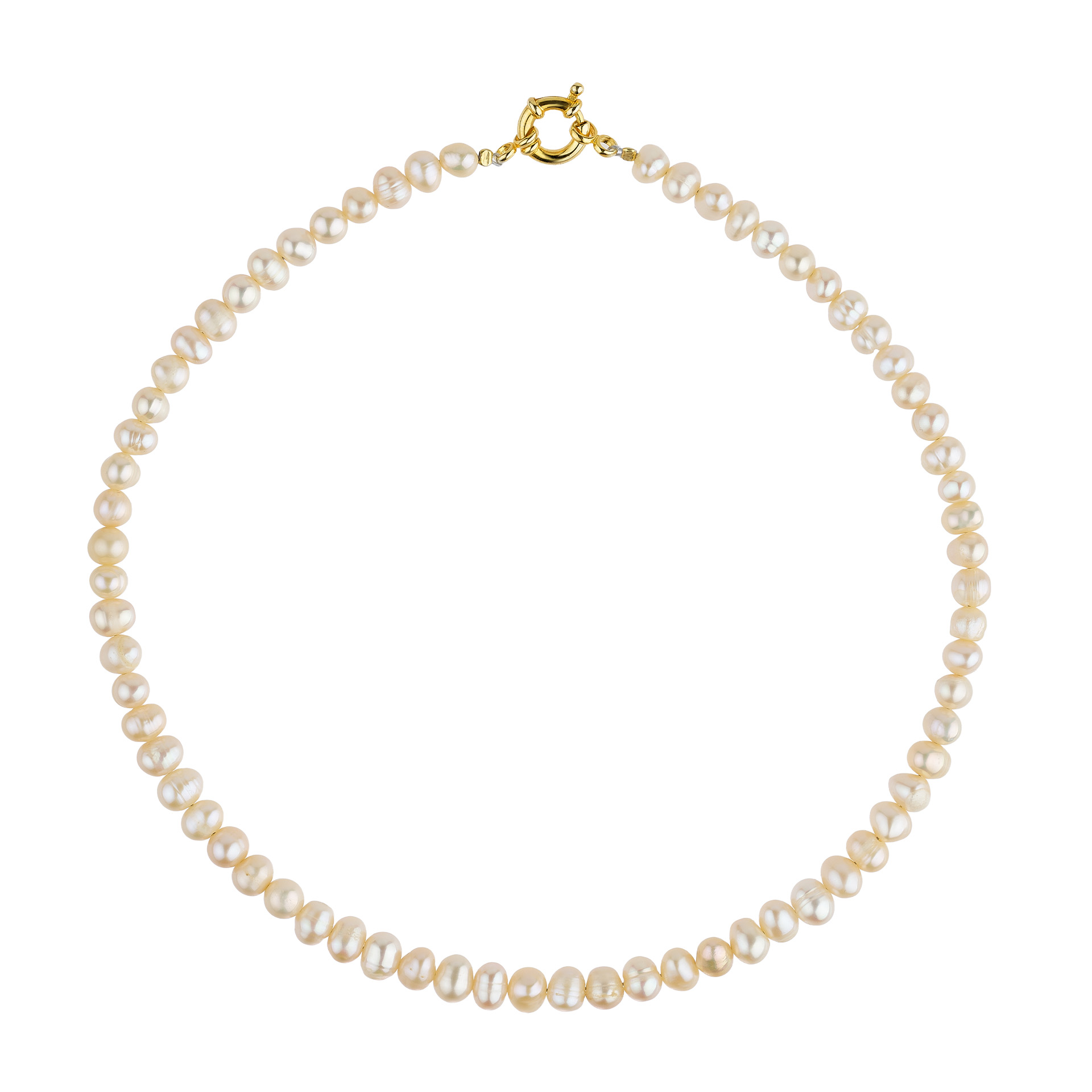 Perlový náhrdelník pozlacený