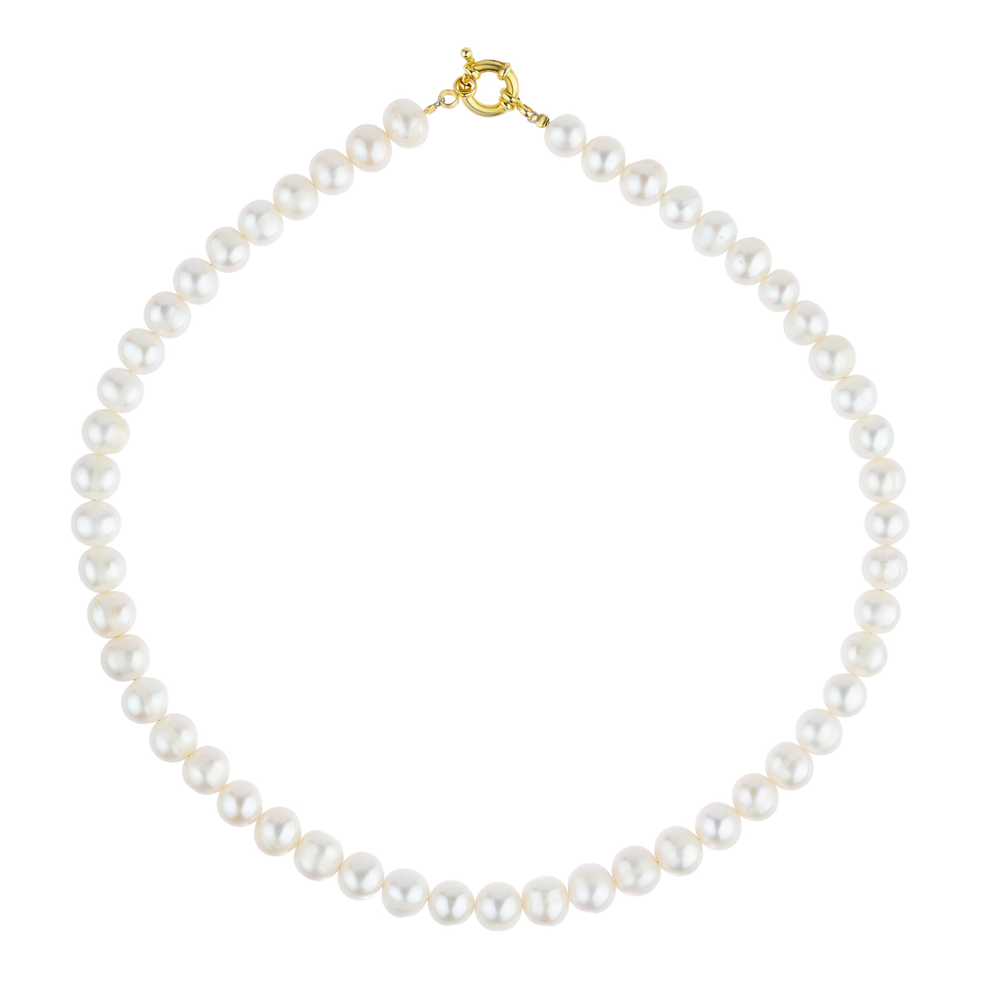 Perlový náhrdelník pozlacený