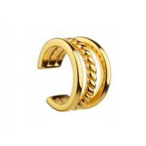 Pozlacené Ear Cuff Linka