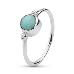 Stříbrný prsten s Larimarem Jasmine
