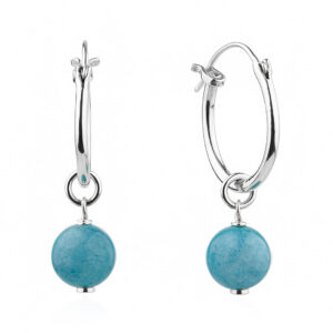 Stříbrné náušnice s Akvamarínem