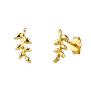 Pozlacené náušnice Větvička