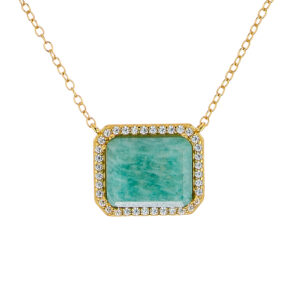 Pozlacený náhrdelník s Amazonitem