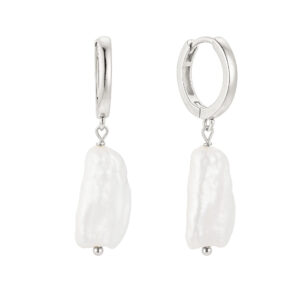 Stříbrné náušnice s Perlou Baroque