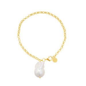 Pozlacený náramek s Perlou Baroque