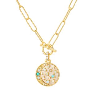 Pozlacený náhrdelník s Opálem Moon