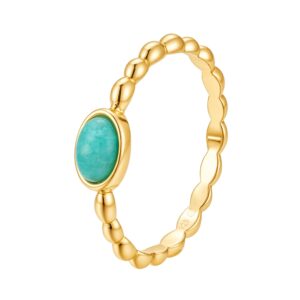 Pozlacený prsten s Amazonitem