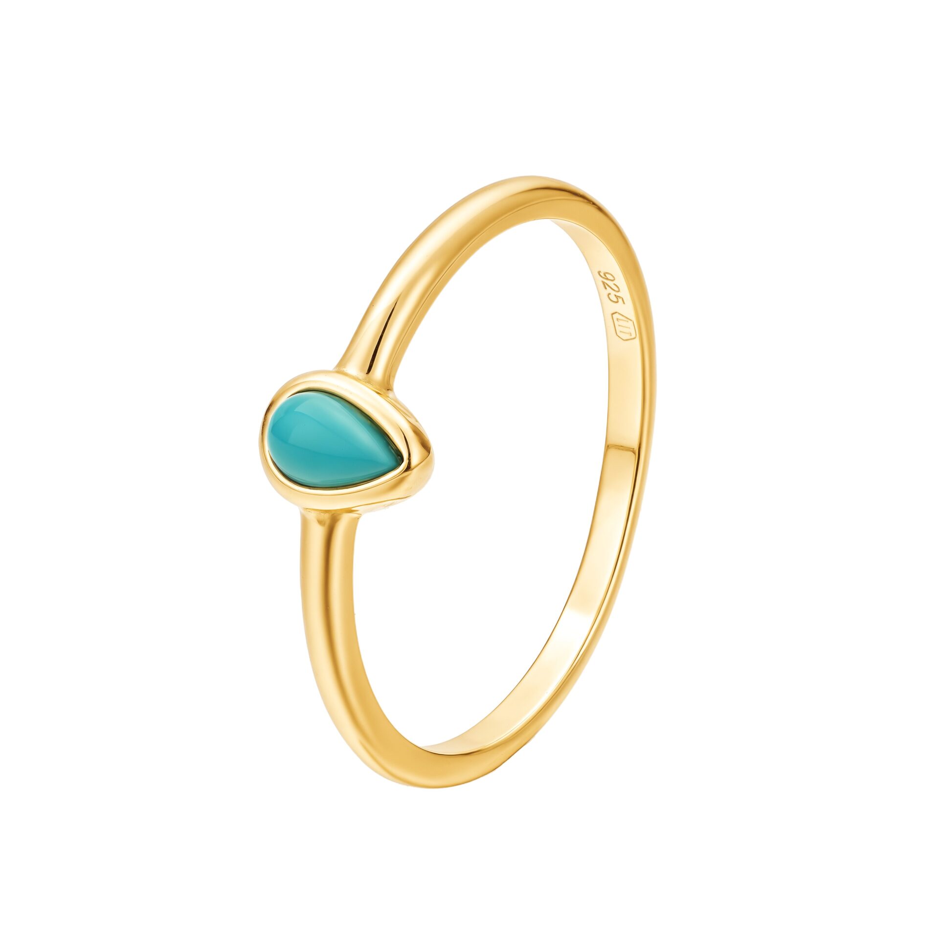 Pozlacený prsten s Tyrkysem