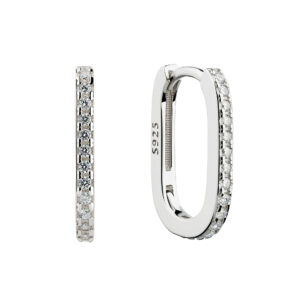 Stříbrné náušnice Kruhy se zirkonama