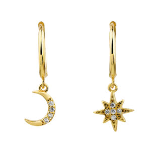 Pozlacené náušnice Little