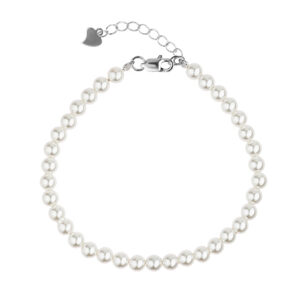 Stříbrný náramek s Perlami 4mm