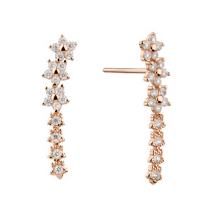 Pozlacené náušnice Pecky dlouhé