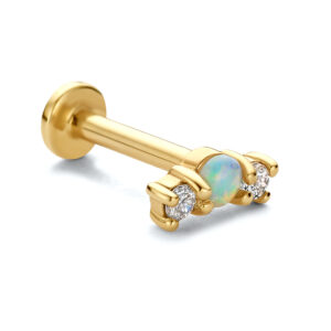 Pozlacené náušnice s Opálem