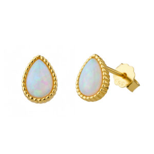 Pozlacené náušnice s Opálem