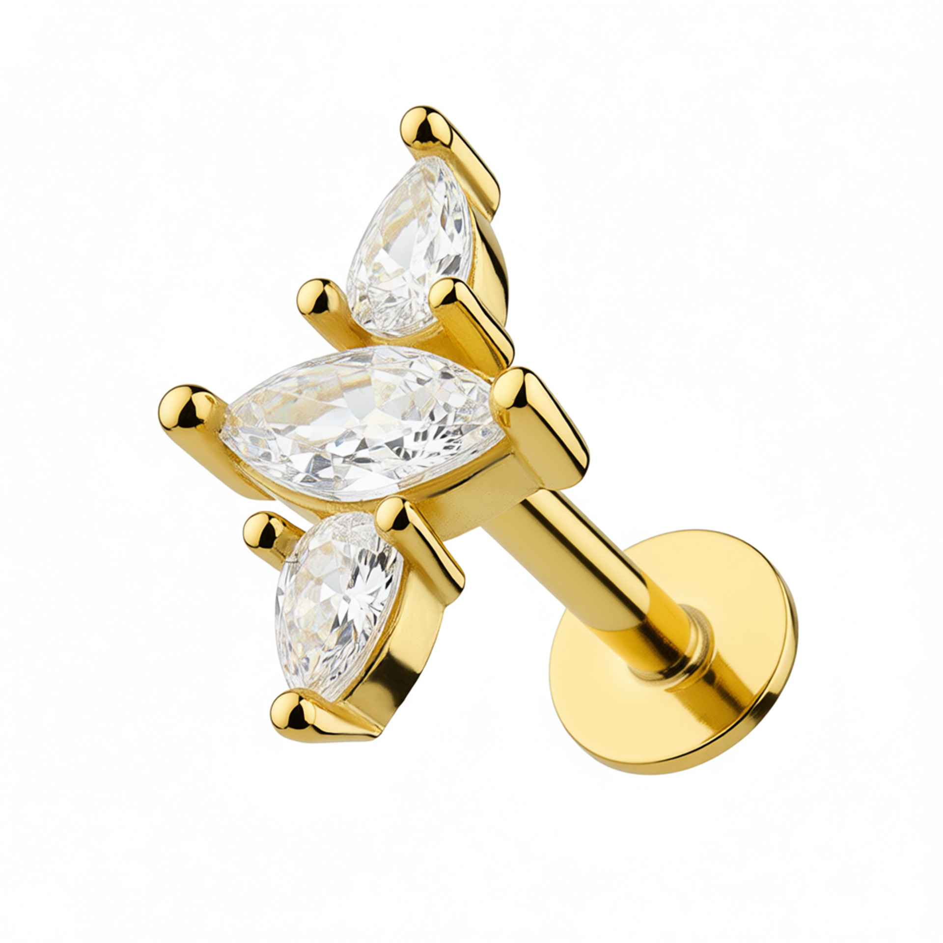 Pozlacené náušnice se Zirkonem