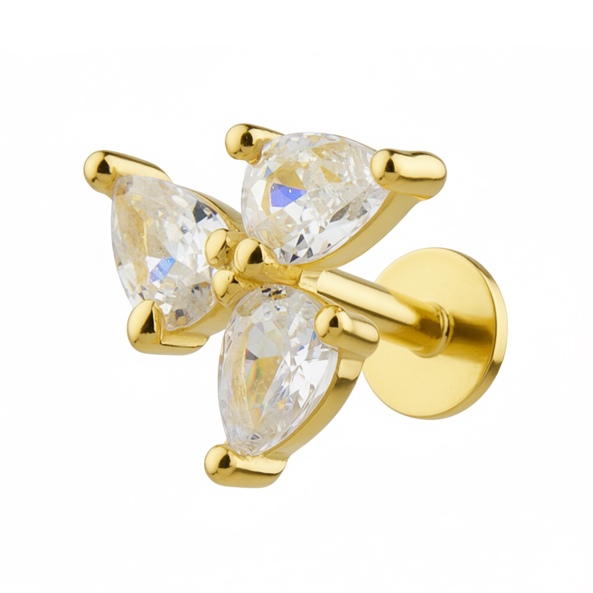 Pozlacené náušnice se Zirkonem