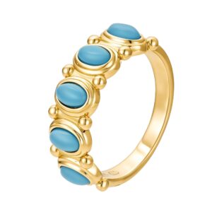 Pozlacený prsten s Tyrkysem