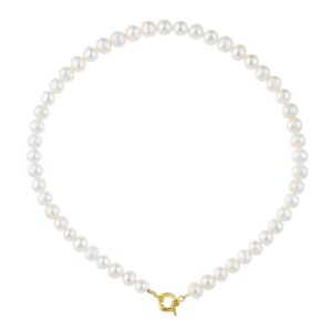 Perlový náhrdelník pozlacený