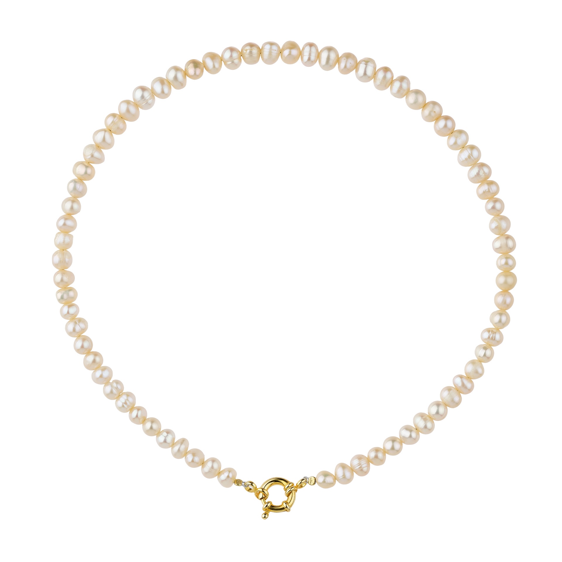 Perlový náhrdelník pozlacený