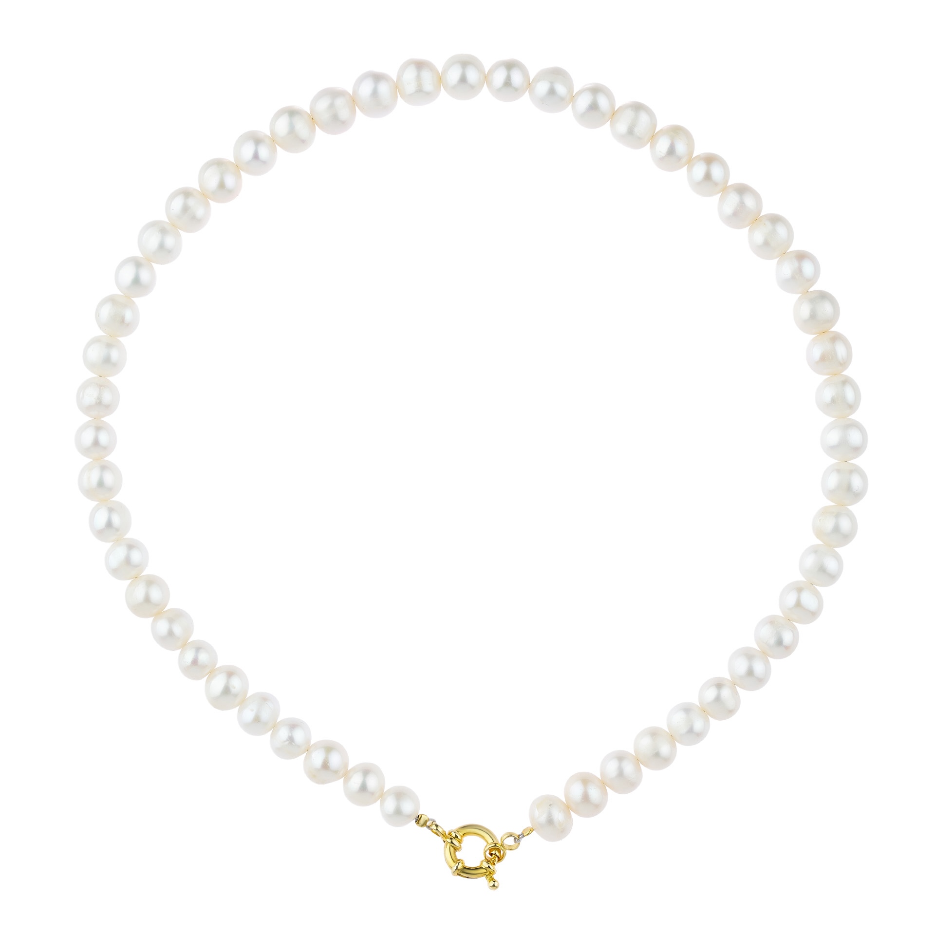 Perlový náhrdelník pozlacený