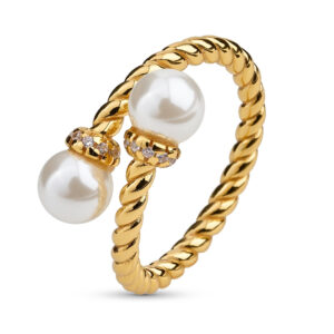 Pozlacený prsten s Perlou