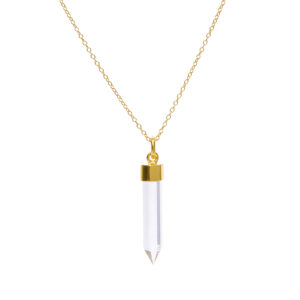 Pozlacený náhrdelník Aura Křišťál