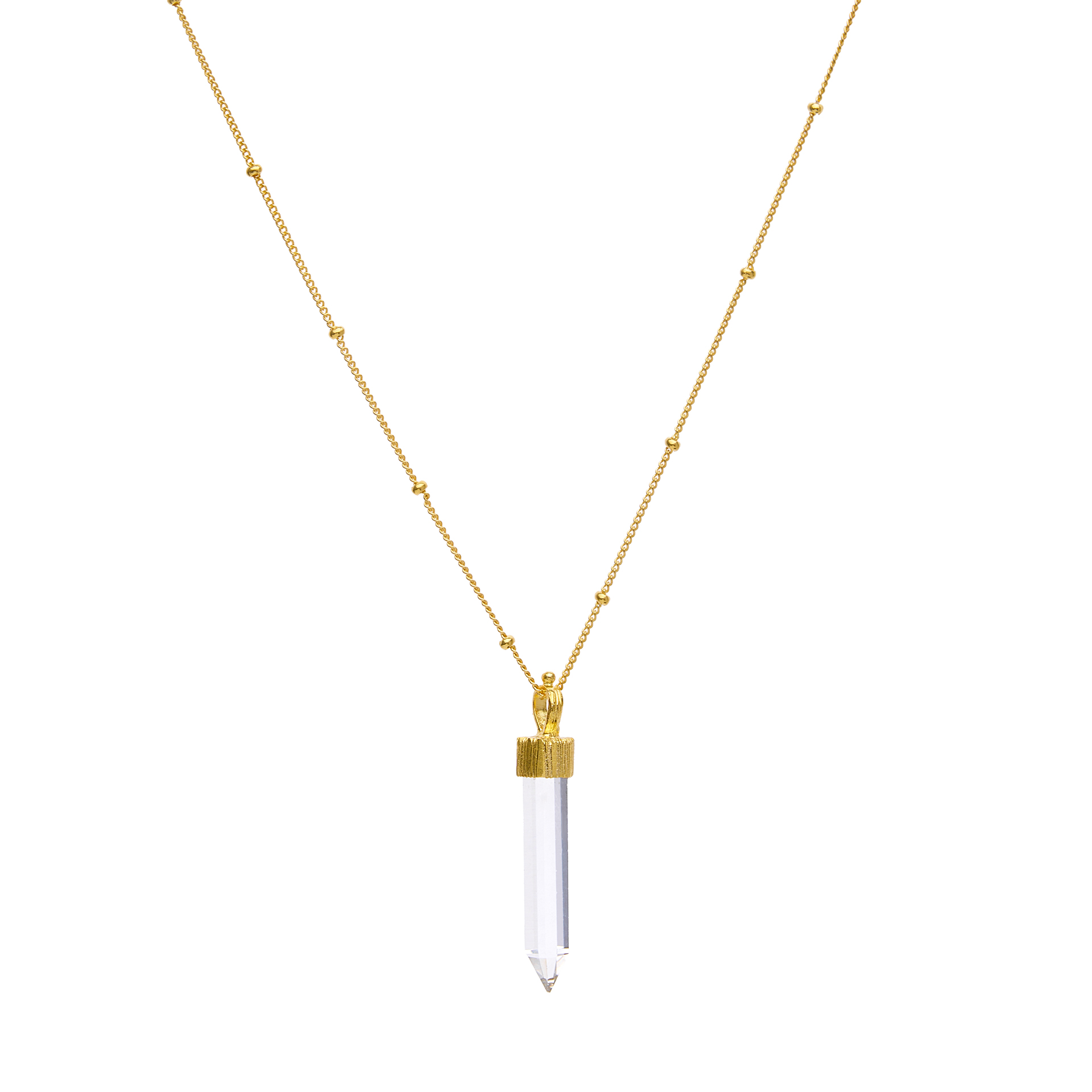 Pozlacený náhrdelník s Křišťálem