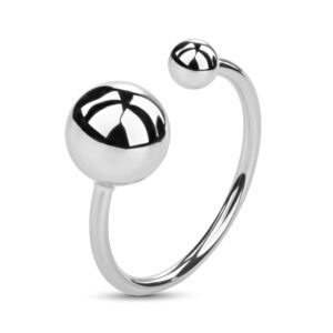 Stříbrný prsten Double Moon