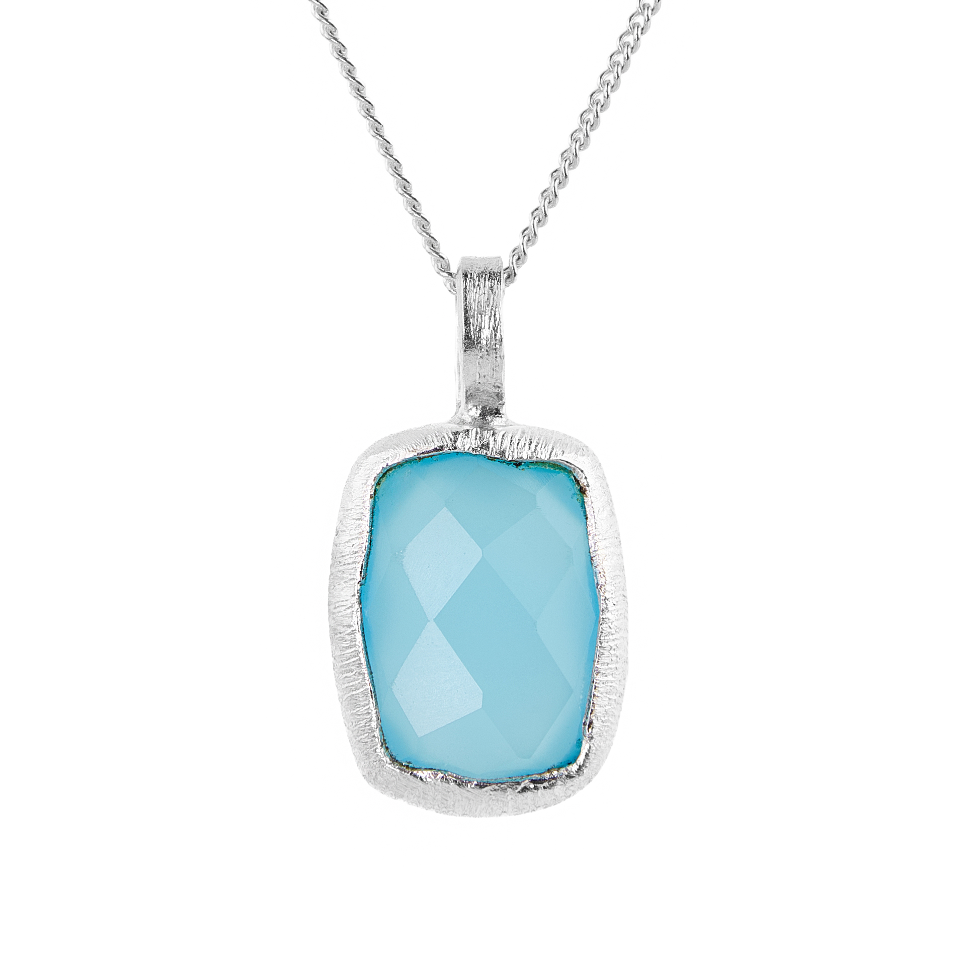 Stříbrný náhrdelník Aura Chalcedon