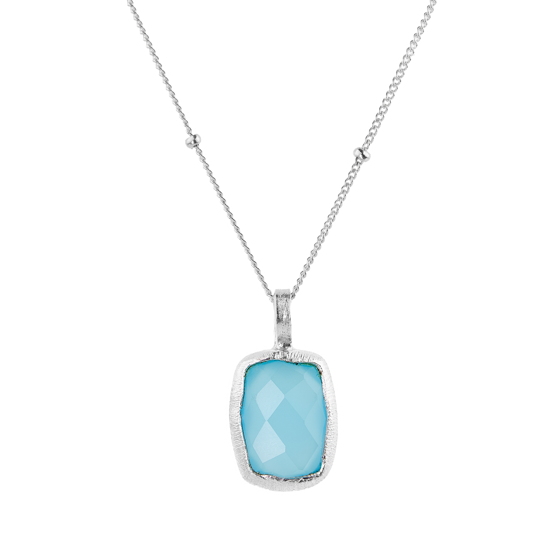 Stříbrný náhrdelník Aura Chalcedon