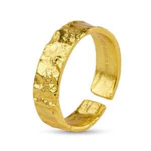 Pozlacený prsten Tepaný střední