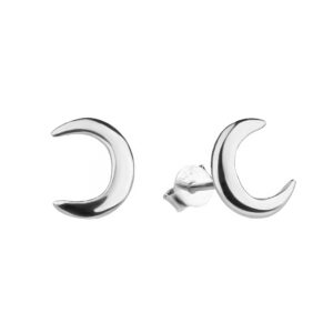 Stříbrné náušnice Half Moon