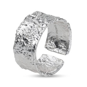 Stříbrný prsten Tepaný velký