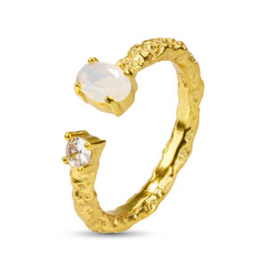 Pozlacený prsten s Opálem