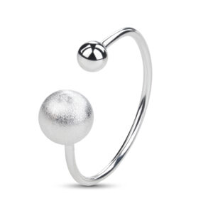 Stříbrný prsten Double Love