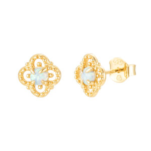 Pozlacené náušnice Boho s Opálem