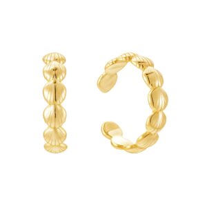 Pozlacené Ear Cuff Mušle