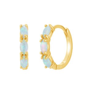 Pozlacené náušnice s Opálem