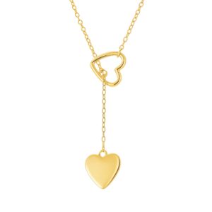 Pozlacený náhrdelník 2 Srdce